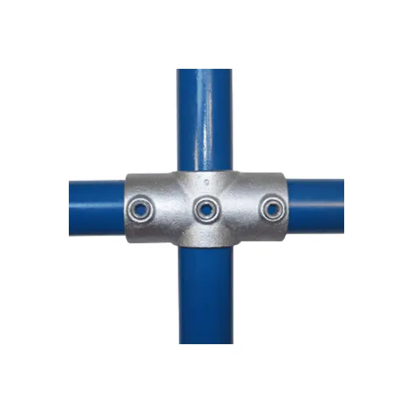 Konstrukční fitinka, spojka ocelových trubek pr. 33,7 mm – průběžný kříž (středový) 119-B34