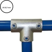 Konstrukční fitinka, spojka ocelových trubek pr. 33,7 mm – spojovací odbočka 104-B34