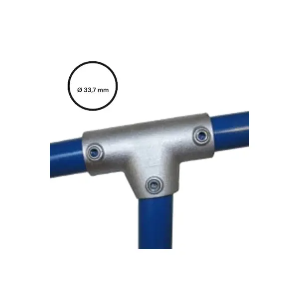 Konstrukční fitinka, spojka ocelových trubek pr. 33,7 mm – úhlová spojovací odbočka 0-11°, 155-B34