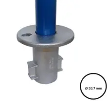 Konstrukční fitinka, spojka ocelových trubek pr. 33,7 mm – zemní objímka pro trubky 134-B34