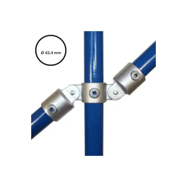 Konstrukční fitinka, spojka ocelových trubek pr. 42,4 mm – dvojitá kloubová spojka 167-C42