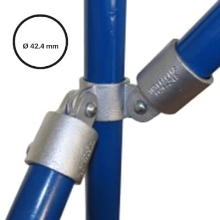 Konstrukční fitinka, spojka ocelových trubek pr. 42,4 mm – dvojitá kloubová spojka, rohová 168-C42
