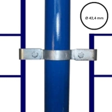 Konstrukční fitinka, spojka ocelových trubek pr. 42,4 mm – dvojitá spona 171-C42