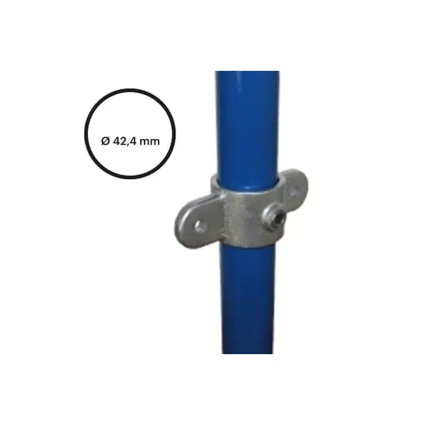 Konstrukční fitinka, spojka ocelových trubek pr. 42,4 mm – kloubový ''sameček'' dvojitý rovnoběžný 167M-C42