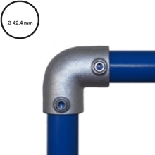 Konstrukční fitinka, spojka ocelových trubek pr. 42,4 mm – koleno 125-C42