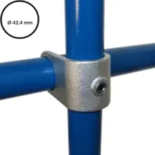 Konstrukční fitinka, spojka ocelových trubek pr. 42,4 mm – nasouvací mimoúrovňové křížení 160-C42