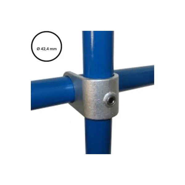 Konstrukční fitinka, spojka ocelových trubek pr. 42,4 mm – nasouvací mimoúrovňové křížení 160-C42