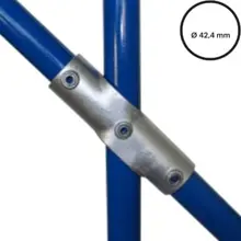 Konstrukční fitinka, spojka ocelových trubek pr. 42,4 mm – nastavitelný úhlový spojovací kříž 130-C42