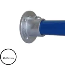 Konstrukční fitinka, spojka ocelových trubek pr. 42,4 mm – podstava přírubová nástěnná 131-C42