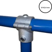 Konstrukční fitinka, spojka ocelových trubek pr. 42,4 mm – rozebíratelná odbočka (2 šrouby) 136-C42