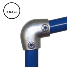 Konstrukční fitinka, spojka ocelových trubek pr. 42,4 mm – úhlové koleno 0-11 stupňů, 154-C42