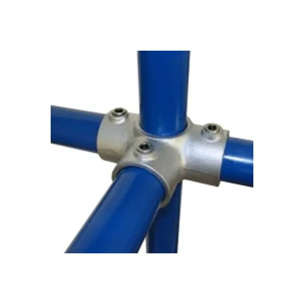 Konstrukční fitinka, spojka ocelových trubek pr. 42,4 mm – úhlový spojovací kříž 176-C42