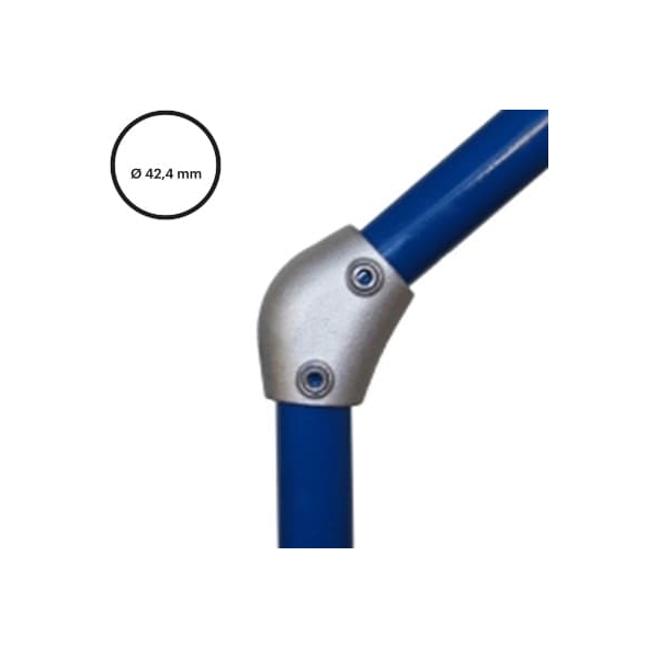 Konstrukční fitinka, spojka ocelových trubek pr. 42,4 mm – variabilní úhlová spojka 15-60°, 124-C42
