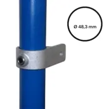 Konstrukční fitinka, spojka ocelových trubek pr. 48,3 mm – držák s jedním očkem 199-D48