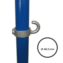 Konstrukční fitinka, spojka ocelových trubek pr. 48,3 mm – hák 182-D48