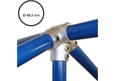 Konstrukční fitinka, spojka ocelových trubek pr. 48,3 mm – hřebenová spojka 27 1/2°, 191-D48