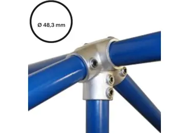 Konstrukční fitinka, spojka ocelových trubek pr. 48,3 mm – hřebenová spojka 27 1/2°, 191-D48