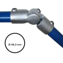 Konstrukční fitinka, spojka ocelových trubek pr. 48,3 mm – kloubová spojka 166-D48