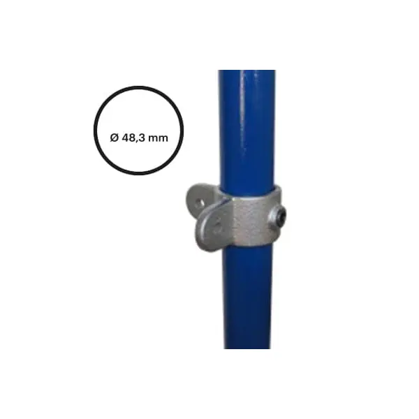 Konstrukční fitinka, spojka ocelových trubek pr. 48,3 mm – kloubový ''sameček'' dvojitý, rohový 168M-D48