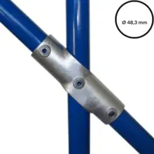 Konstrukční fitinka, spojka ocelových trubek pr. 48,3 mm – nastavitelný úhlový spojovací kříž 130-D48