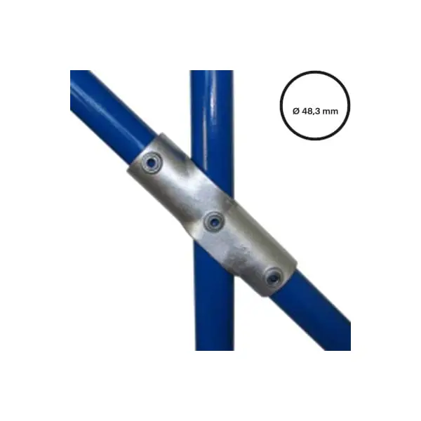 Konstrukční fitinka, spojka ocelových trubek pr. 48,3 mm – nastavitelný úhlový spojovací kříž 130-D48