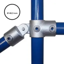 Konstrukční fitinka, spojka ocelových trubek pr. 48,3 mm – odbočka s kloubem 174-D48