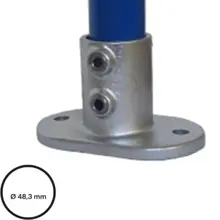 Konstrukční fitinka, spojka ocelových trubek pr. 48,3 mm – podstava přírubová konstrukční 132-D48