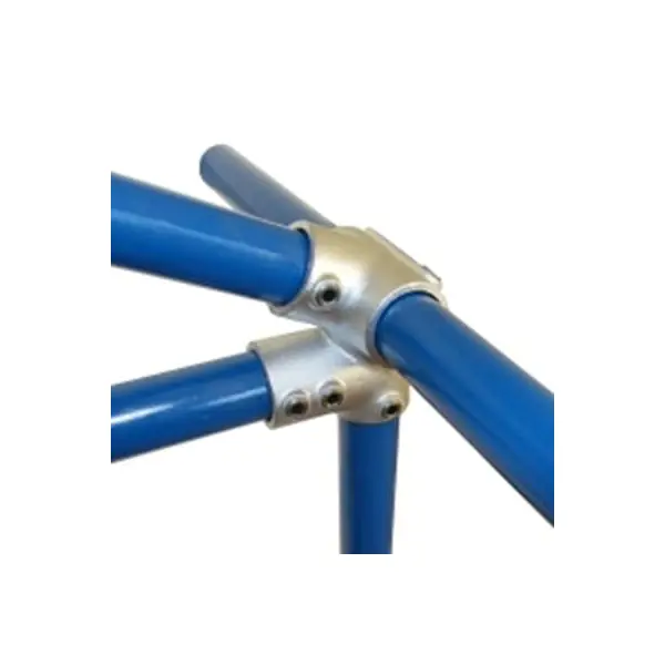 Konstrukční fitinka, spojka ocelových trubek pr. 48,3 mm – převisová spojka 27 1/2°, 185-D48