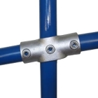 Konstrukční fitinka, spojka ocelových trubek pr. 48,3 mm – úhlový kříž 0-11 0-11°s průběžným napojením, 156-D48