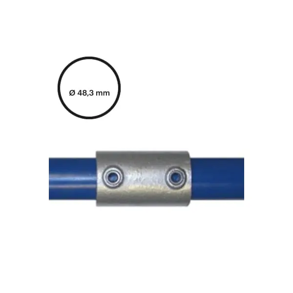 Konstrukční fitinka, spojka ocelových trubek pr. 48,3 mm – vnější spojka 149-D48