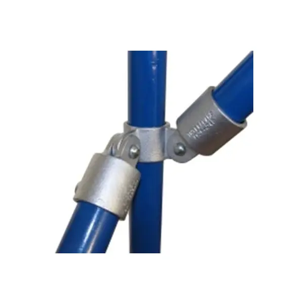 Konstrukční fitinka, spojka ocelových trubek pr. 60,3 mm – dvojitá kloubová spojka, rohová 168-E60