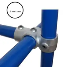 Konstrukční fitinka, spojka ocelových trubek pr. 60,3 mm – regálová spojka 165-E60