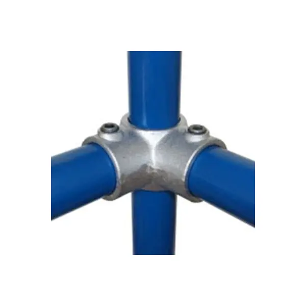 Konstrukční fitinka, spojka ocelových trubek pr. 60,3 mm – rohový průběžný spoj (středový) 116-E60