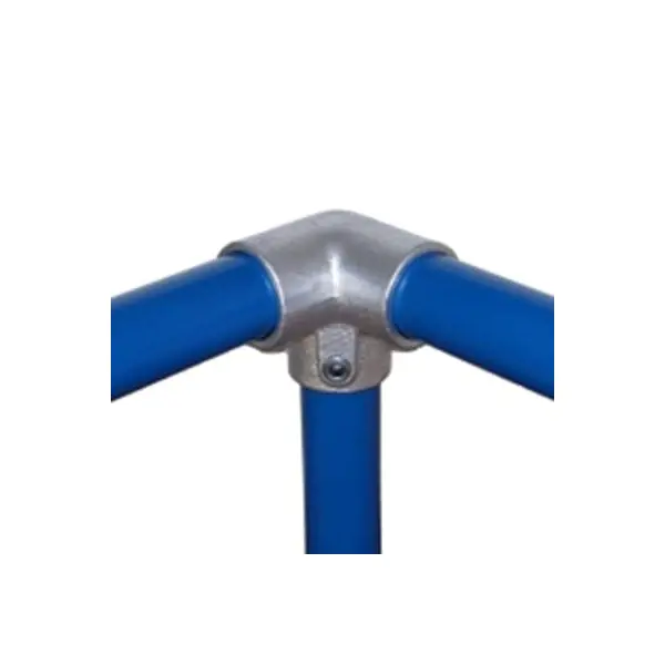 Konstrukční fitinka, spojka ocelových trubek pr. 60,3 mm – rohový ukončovací spoj 128-E60