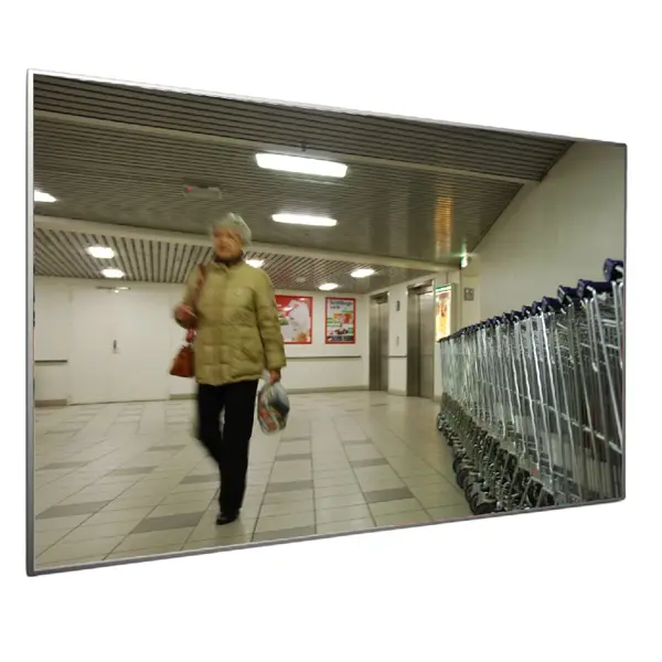 Kontrolní ploché zrcadlo Premium – akrylát, hliníkový rám, 60×80 cm