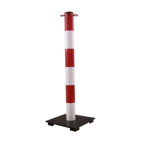 Kovový sloupek Premium 70 – v.90 cm, červeno-bílá