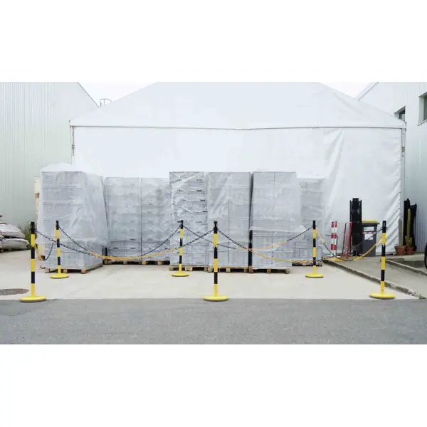 Kovový sloupek Standard – v.1000 mm, červeno-bílá