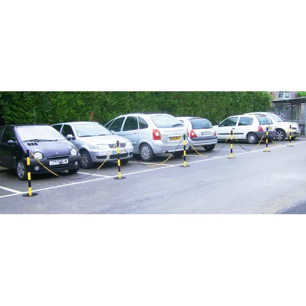 Kovový sloupek Standard – v.1000 mm, červeno-bílá