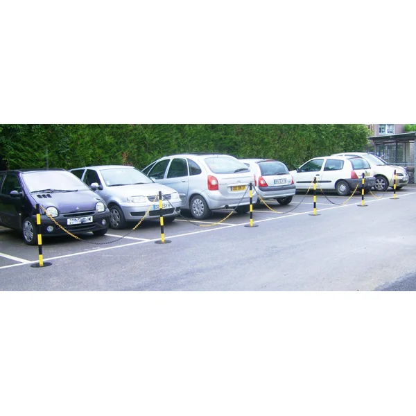 Kovový sloupek Standard – v.1000 mm, žluto-černá