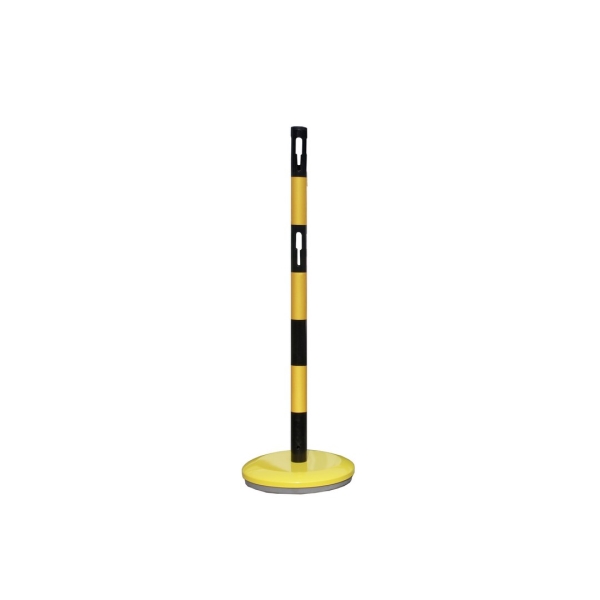 Kovový sloupek Standard – v.1000 mm, žluto-černá
