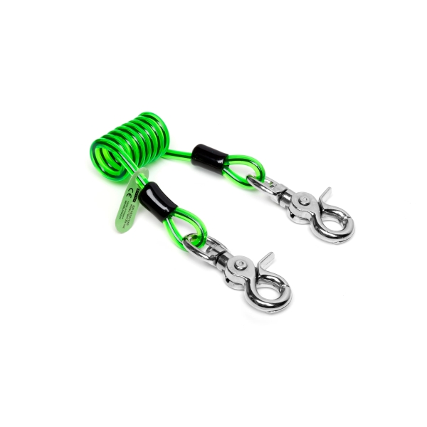 Krátký lankový NLG Lanyard s nosností 3 kg – plast, zelená, délka 40 mm