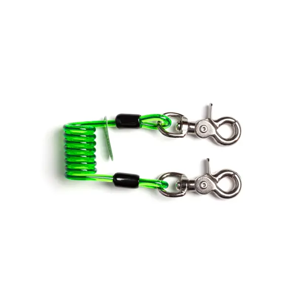 Krátký lankový NLG Lanyard s nosností 3 kg – plast, zelená, délka 40 mm