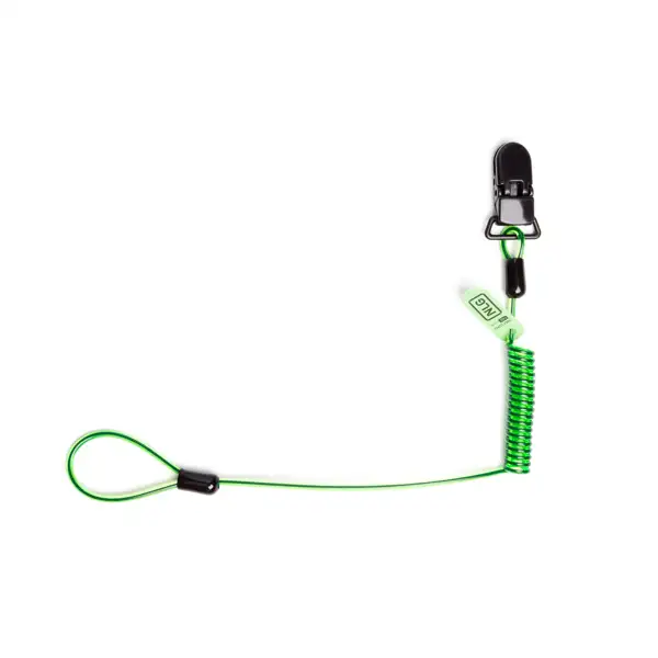 Lankový NLG Lanyard s uchycením na přilbu s nosností 1 kg – zelená, kov
