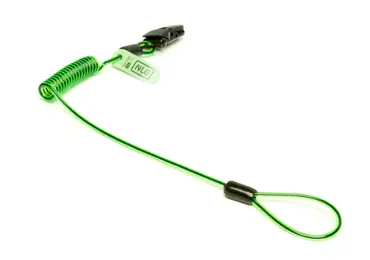 Lankový NLG Lanyard s uchycením na přilbu s nosností 1 kg – zelená, kov