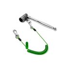 Lehký lankový NGL Lanyard pro lešenáské klíče s nosností 1 kg – zelená, kov
