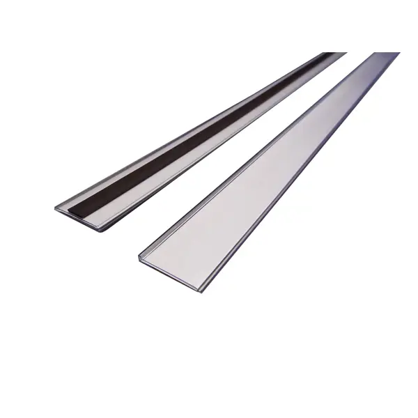 Magnetická lišta, držák regálových štítků, typ V – 38 mm × 1 m, balení 10 ks