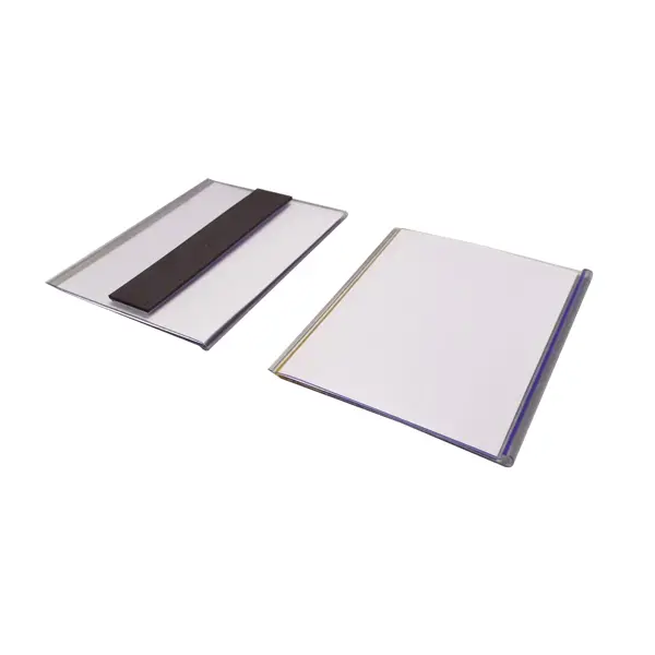 Magnetická lišta, držák regálových štítků, typ V – 80×100 mm, balení 100 ks
