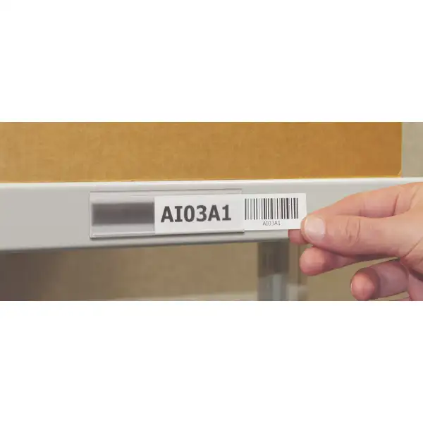 Magnetická lišta, držák regálových štítků, typ V – 80×200 mm, balení 50 ks