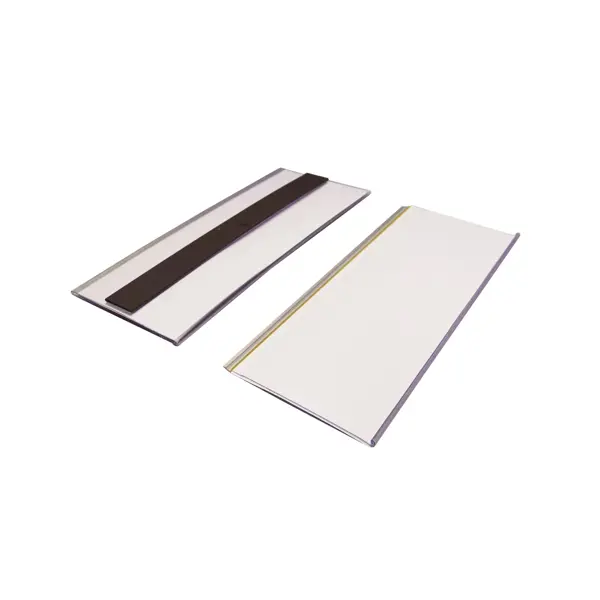 Magnetická lišta, držák regálových štítků, typ V – 80×200 mm, balení 50 ks