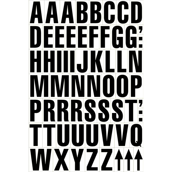 Magnetická písmena – Mix, znak A-Z, výška znaku 43 mm, bílý podklad